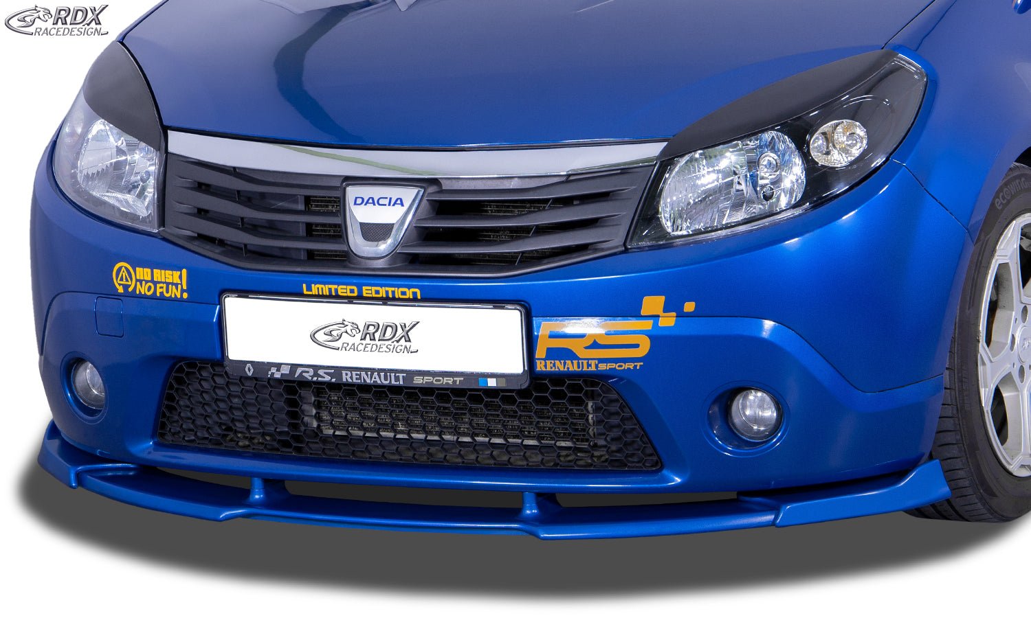 RDX Frontspoilerlippe VARIO-X für DACIA Sandero 1 (SD/SDR) Frontlippe Front Ansatz Vorne Spoilerlippe