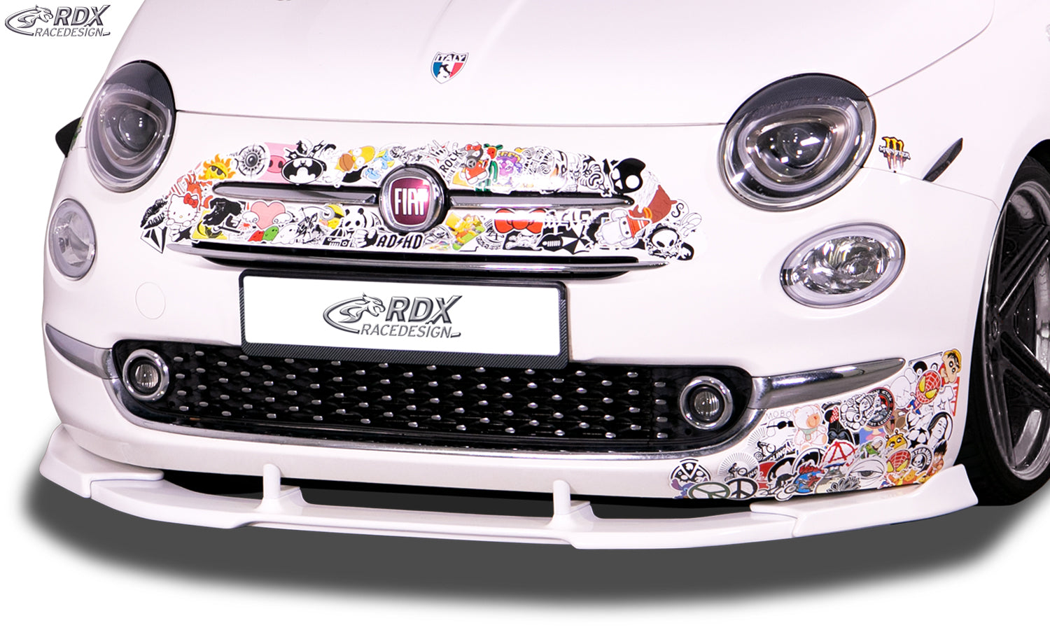 RDX Frontspoilerlippe VARIO-X für FIAT 500 2016+ Frontlippe Front Ansatz Vorne Spoilerlippe
