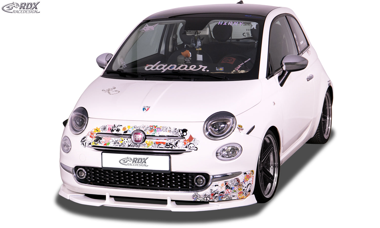 RDX Frontspoilerlippe VARIO-X für FIAT 500 2016+ Frontlippe Front Ansatz Vorne Spoilerlippe