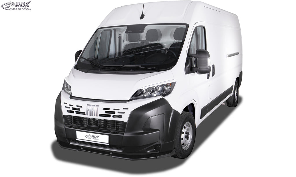 RDX Frontspoilerlippe VARIO-X für FIAT Ducato, CITROEN Jumper, PEUGEOT Boxer, OPEL Movano, TOYOTA ProAce Max (2024+) Frontlippe Front Ansatz Vorne Spoilerlippe