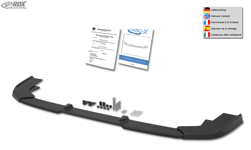 RDX Frontspoiler VARIO-X für HYUNDAI H350 (2015+) Frontlippe Front Ansatz Vorne Spoilerlippe