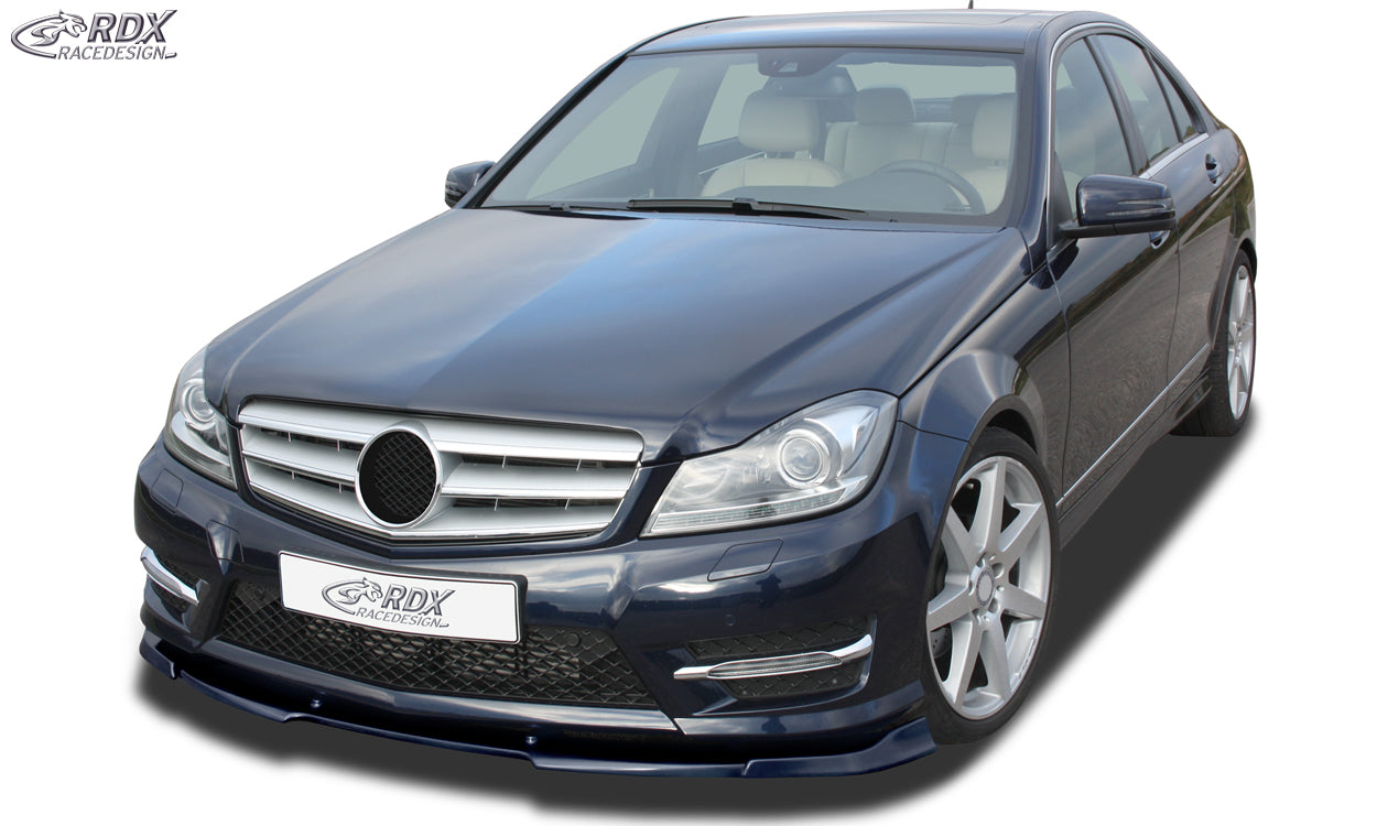 RDX Frontspoilerlippe VARIO-X für MERCEDES C-Klasse W204 / S204 AMG-Styling 2011+ (Passend an Fahrzeuge mit AMG-Stylingpaket Frontstoßstange) Frontlippe Front Ansatz Vorne Spoilerlippe