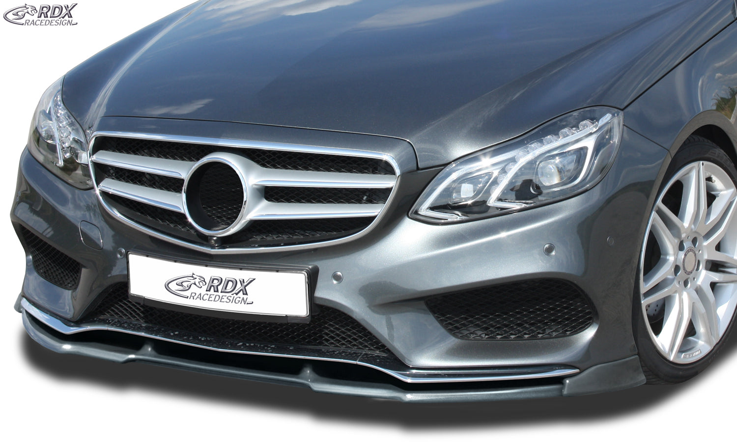 RDX Frontspoilerlippe VARIO-X für MERCEDES E-Klasse W212 AMG-Styling 2013+ (Passend an Fahrzeuge mit AMG-Stylingpaket Frontstoßstange) Frontlippe Front Ansatz Vorne Spoilerlippe
