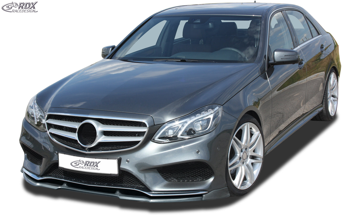 RDX Frontspoilerlippe VARIO-X für MERCEDES E-Klasse W212 AMG-Styling 2013+ (Passend an Fahrzeuge mit AMG-Stylingpaket Frontstoßstange) Frontlippe Front Ansatz Vorne Spoilerlippe