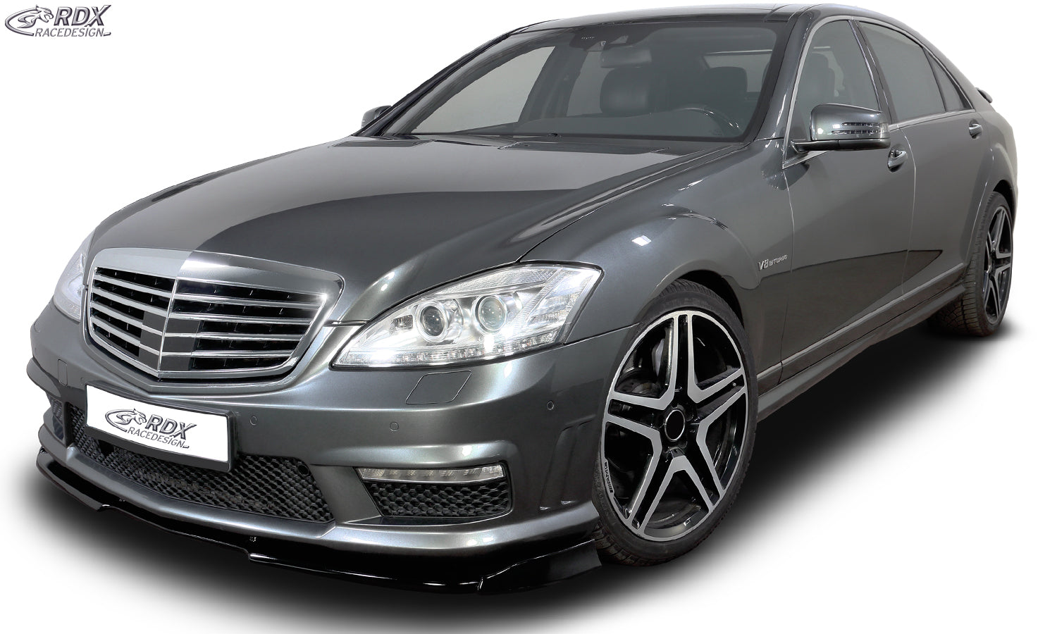 RDX Frontspoilerlippe VARIO-X für MERCEDES S-Klasse W221 AMG 2009+ (Passend an AMG bzw. Fahrzeuge mit AMG Frontstoßstange) Frontlippe Front Ansatz Vorne Spoilerlippe