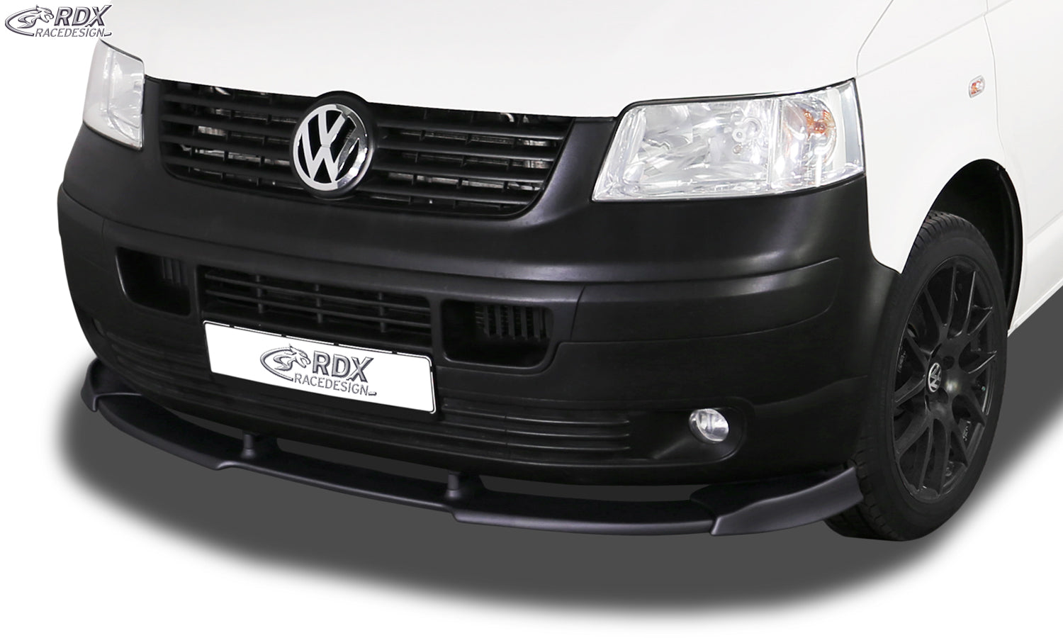 RDX Frontspoilerlippe VARIO-X für VW T5 -2009 (für werkseitig unlackierte Stoßstange wie Transporter, …) Frontlippe Front Ansatz Vorne Spoilerlippe