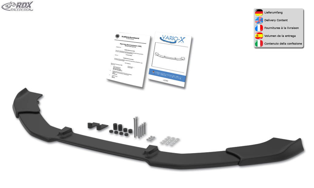 RDX Frontspoiler VARIO-X für VOLVO C70 (M / 2009-2013) Frontlippe Front Ansatz Vorne Spoilerlippe