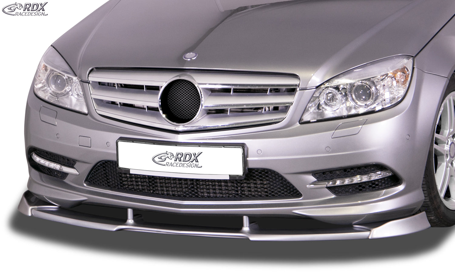 RDX Frontspoilerlippe VARIO-X für MERCEDES C-Klasse W204 / S204 AMG-Styling -2011 (Passend an Fahrzeuge mit AMG-Stylingpaket Frontstoßstange) Frontlippe Front Ansatz Vorne Spoilerlippe