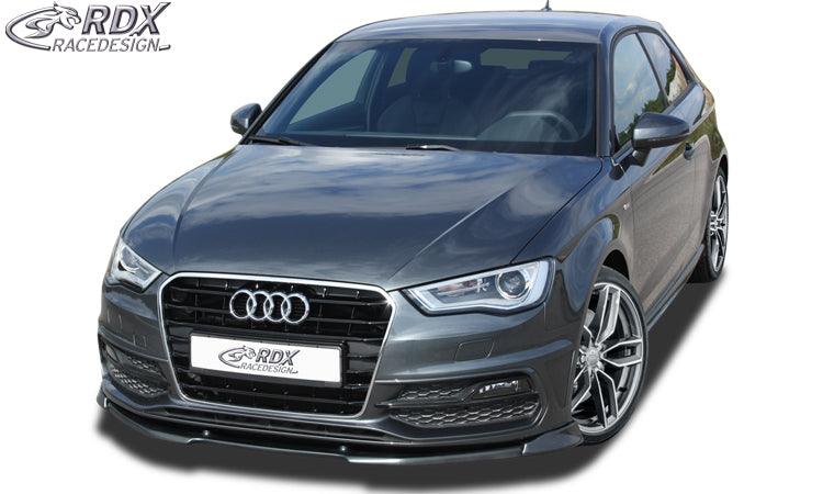 RDX Frontspoilerlippe VARIO-X für AUDI A3 8V, 8VA Sportback, 8VS Limousine S-Line / S3 (S-Line- bzw. S3 Frontstoßstange. -2016) Frontlippe Front Ansatz Vorne Spoilerlippe