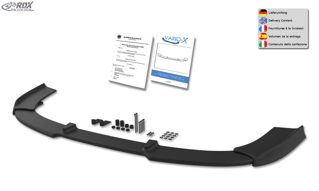 RDX Frontspoilerlippe VARIO-X für SUBARU Impreza 3 (GD) WRX 2005-2007 Frontlippe Front Ansatz Vorne Spoilerlippe