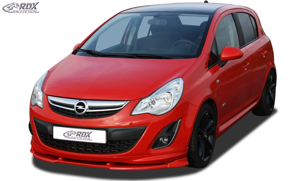 RDX Frontspoilerlippe VARIO-X für OPEL Corsa D Facelift OPC-Line 2010+ (Passend an Fahrzeuge mit OPC-Line Frontspoileransatz) Frontlippe Front Ansatz Vorne Spoilerlippe