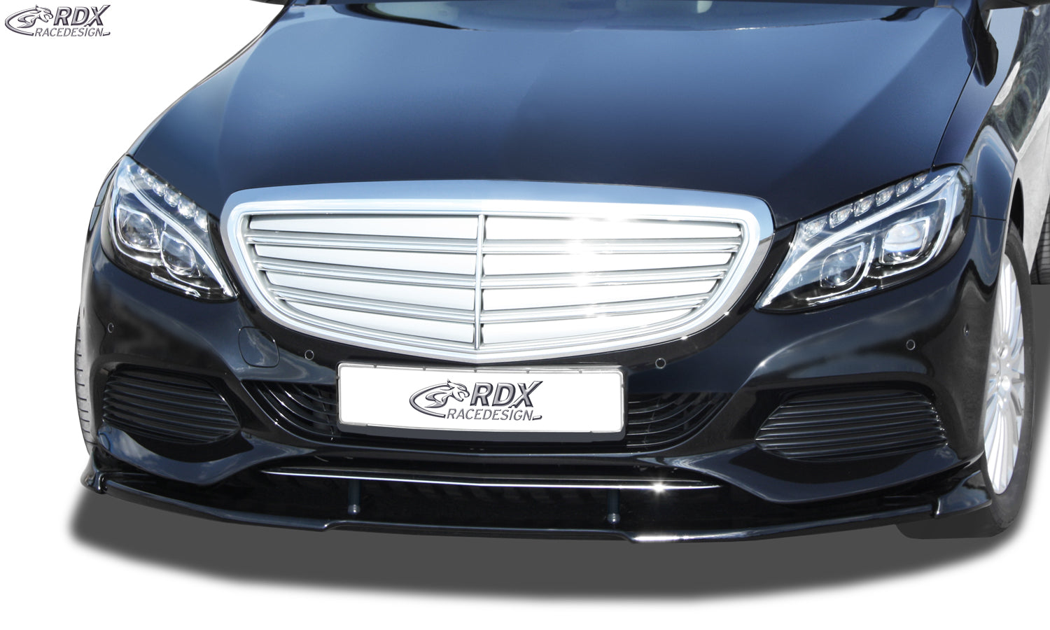 RDX Frontspoilerlippe VARIO-X für MERCEDES C-Klasse W205, S205, C205 (-2018) "V1" Frontlippe Front Ansatz Vorne Spoilerlippe