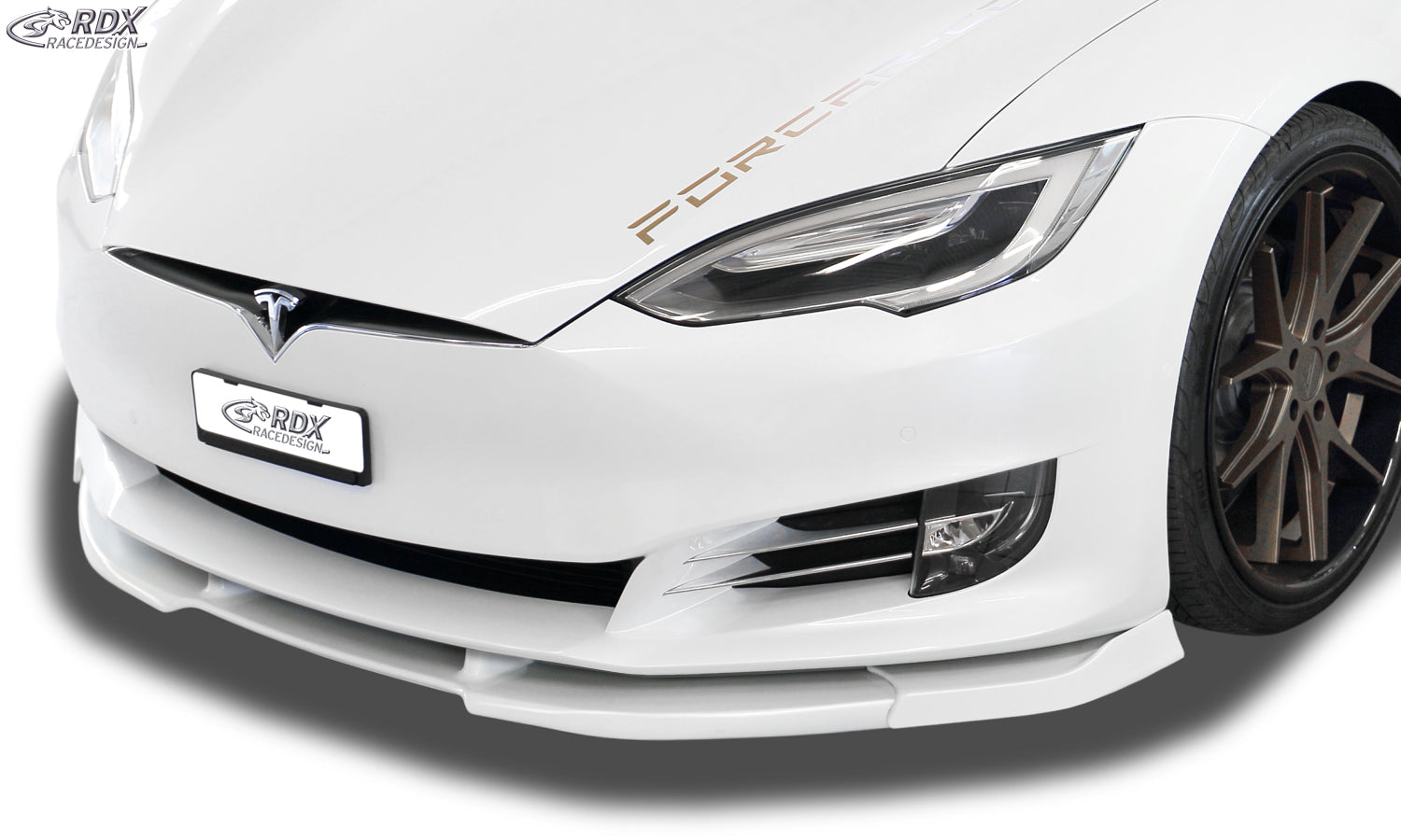 RDX Frontspoilerlippe VARIO-X für TESLA Model S 2016+ Frontlippe Front Ansatz Vorne Spoilerlippe