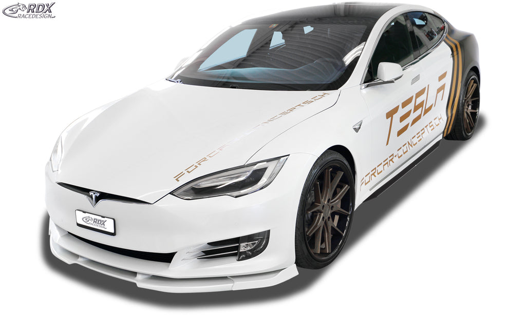 RDX Frontspoilerlippe VARIO-X für TESLA Model S 2016+ Frontlippe Front Ansatz Vorne Spoilerlippe