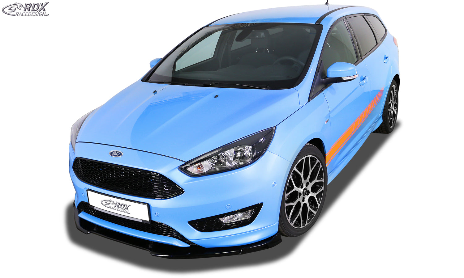 RDX Frontspoilerlippe VARIO-X für FORD Focus 3 ST-Line Facelift (2015+) Frontlippe Front Ansatz Vorne Spoilerlippe