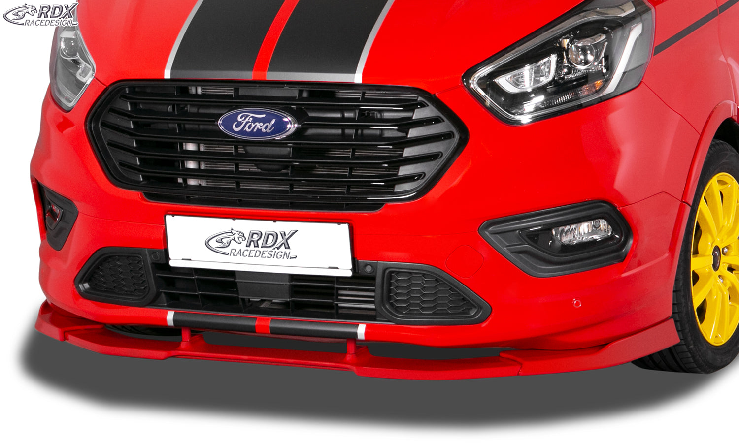 RDX Frontspoilerlippe VARIO-X für FORD Transit Custom / Tourneo Custom ST-Line 2018+ Frontlippe Front Ansatz Vorne Spoilerlippe