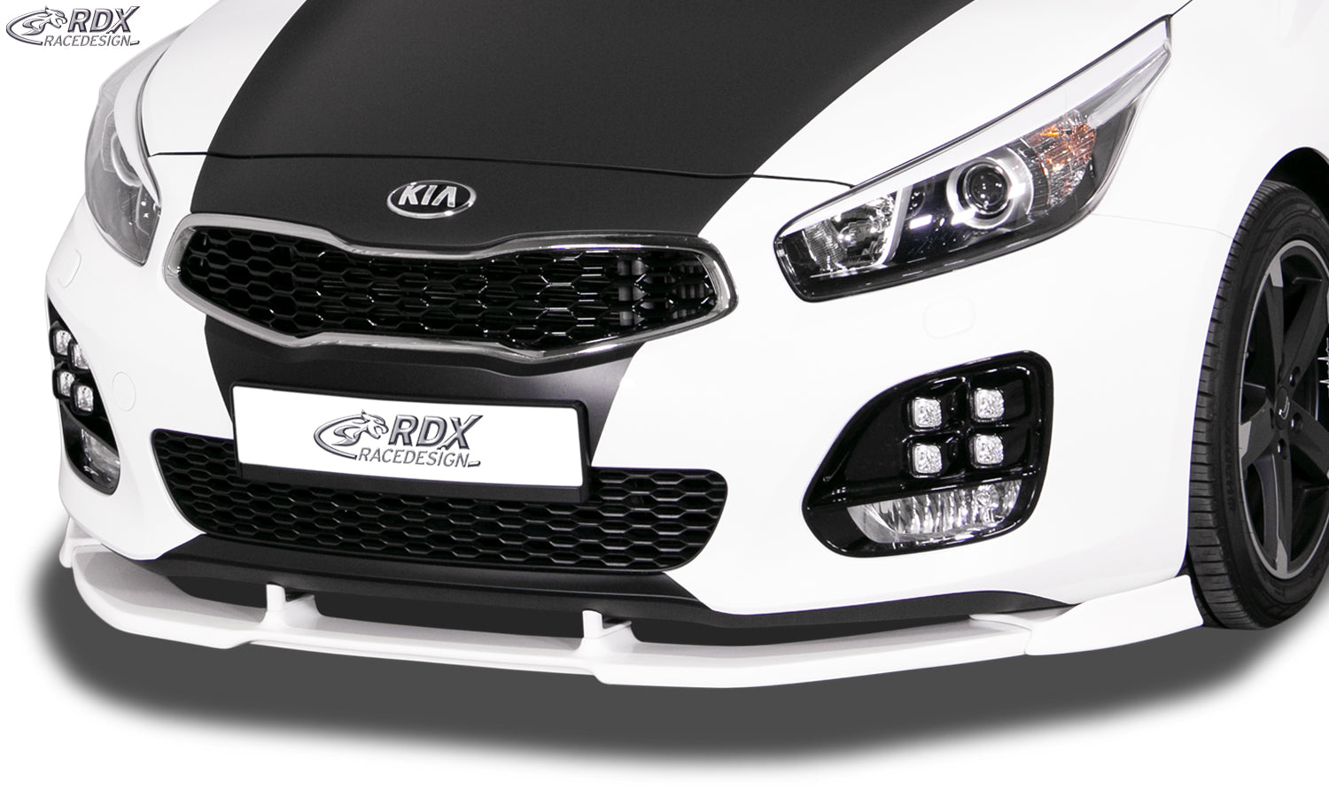 RDX Frontspoilerlippe VARIO-X für KIA Ceed, Ceed SW, Pro Ceed GT & GT-Line Typ JD (2015+) Frontlippe Front Ansatz Vorne Spoilerlippe