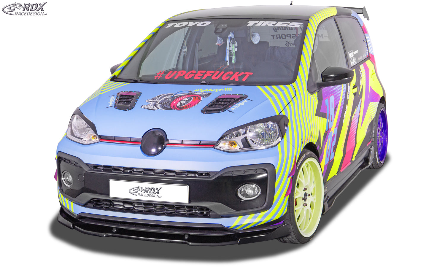 RDX Frontspoilerlippe VARIO-X für VW Up GTI / R-Line 2018+ Frontlippe Front Ansatz Vorne Spoilerlippe