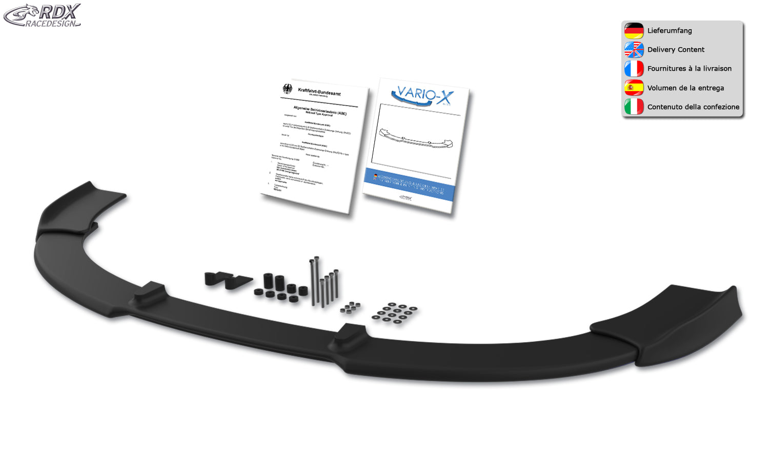 RDX Frontspoilerlippe VARIO-X für SUBARU Impreza (GR) 2007-2011 Frontlippe Front Ansatz Vorne Spoilerlippe