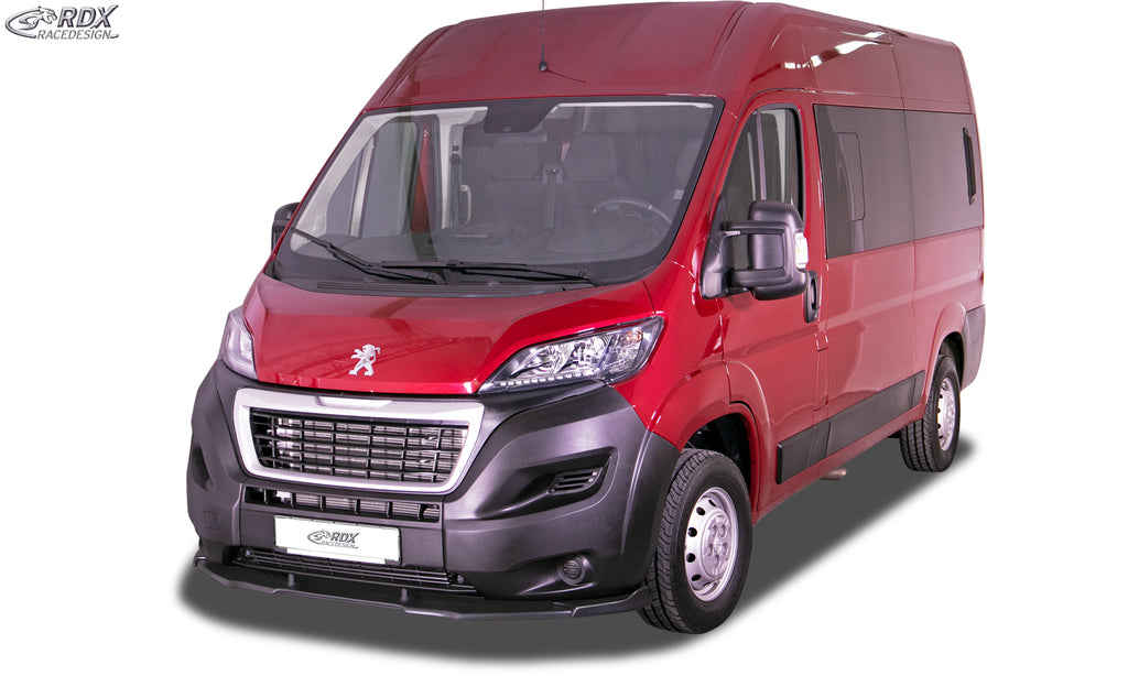RDX Frontspoilerlippe VARIO-X für FIAT Ducato (250 / 2014+) & CITROEN Jumper (Y, 250L / 2014+) & OPEL Movano (Y / 2021+) & PEUGEOT Boxer (Y / 2014+) & RAM ProMaster (2013+) Frontlippe Front Ansatz Vorne Spoilerlippe