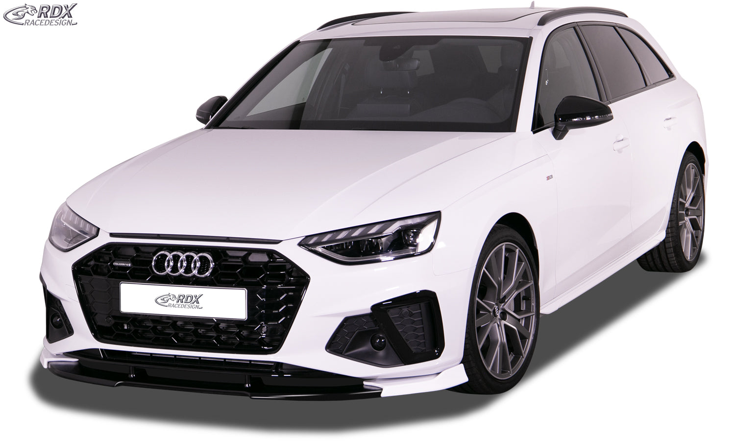 RDX Frontspoilerlippe VARIO-X für AUDI A4 8W B9 Facelift (2019+, für S-Line- bzw. S4-Frontstoßstange) Frontlippe Front Ansatz Vorne Spoilerlippe