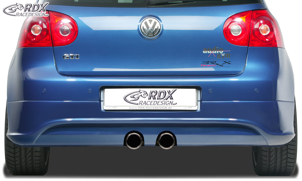 RDX Heckansatz für VW Golf 5 "R32 clean" mit Endrohrausfräsung für R32-Auspuff Heckschürze Heck
