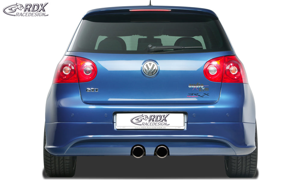 RDX Heckansatz für VW Golf 5 "R32 clean" mit Endrohrausfräsung für R32-Auspuff Heckschürze Heck
