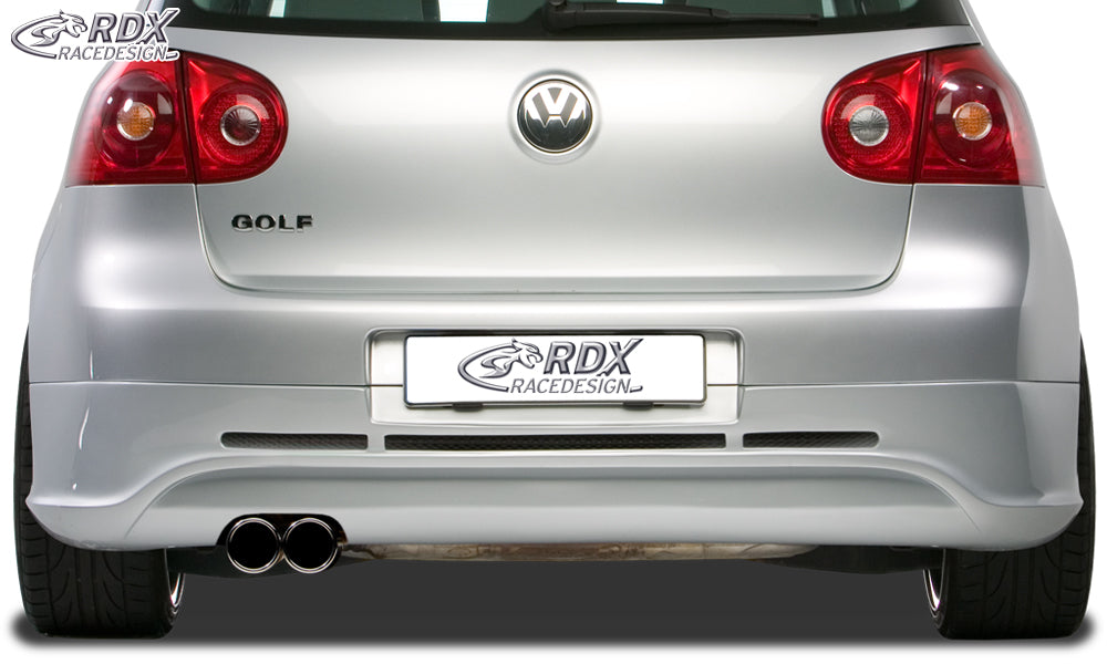 RDX Heckansatz für VW Golf 5 "GTI/R-Five" mit Endrohrausfräsung links Heckschürze Heck
