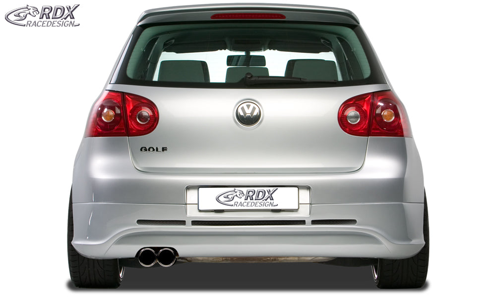 RDX Heckansatz für VW Golf 5 "GTI/R-Five" mit Endrohrausfräsung links Heckschürze Heck