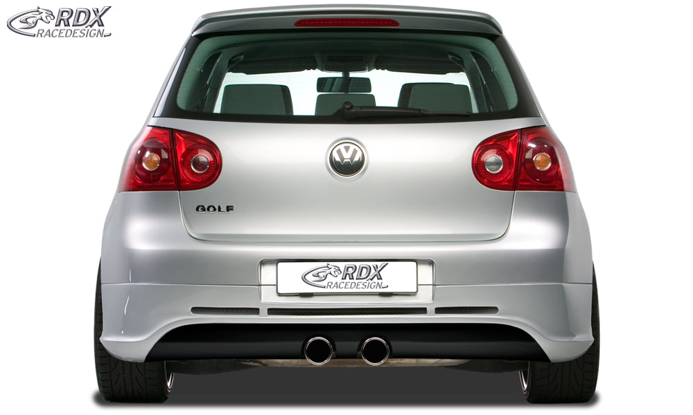 RDX Heckansatz für VW Golf 5 "GTI/R-Five" mit Endrohrausfräsung für R32-Auspuff Heckschürze Heck