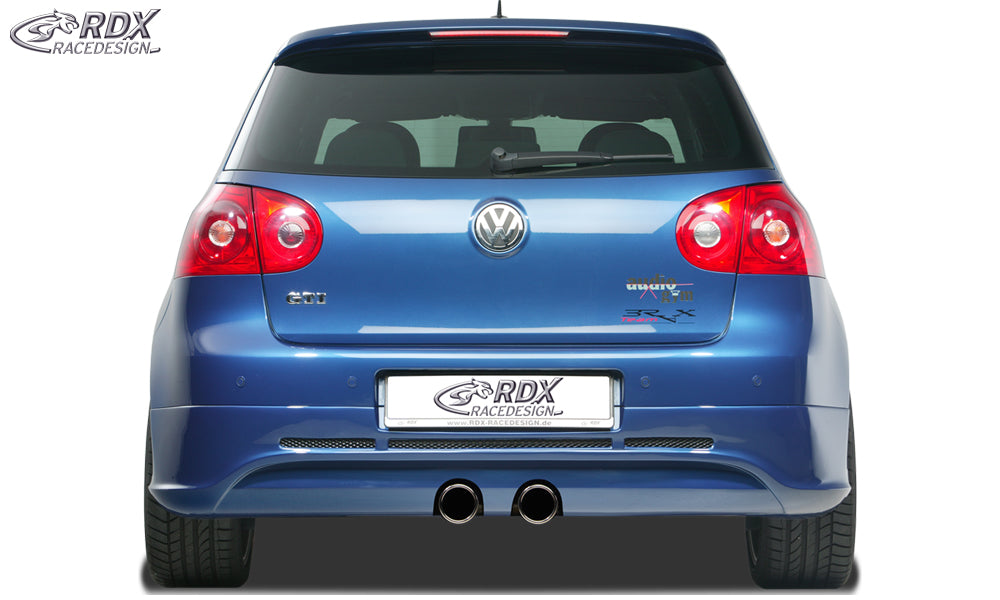 RDX Heckansatz für VW Golf 5 "GTI/R-Five" mit Endrohrausfräsung für R32-Auspuff Heckschürze Heck