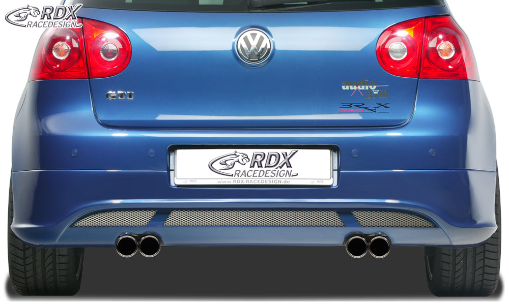 RDX Heckansatz für VW Golf 5 "V2" mit Endrohrausfräsung links & rechts Heckschürze Heck