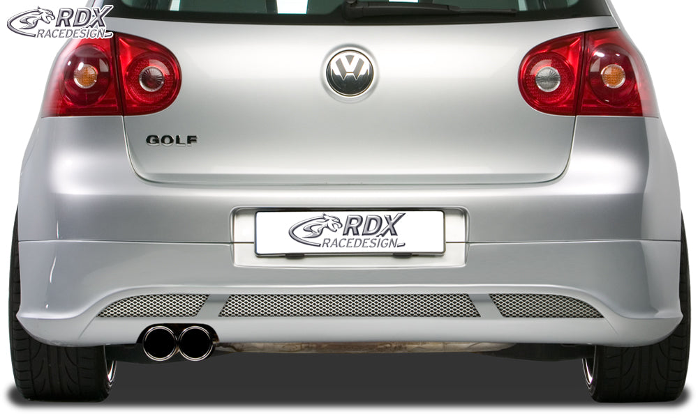 RDX Heckansatz für VW Golf 5 "V2" mit Endrohrausfräsung links Heckschürze Heck