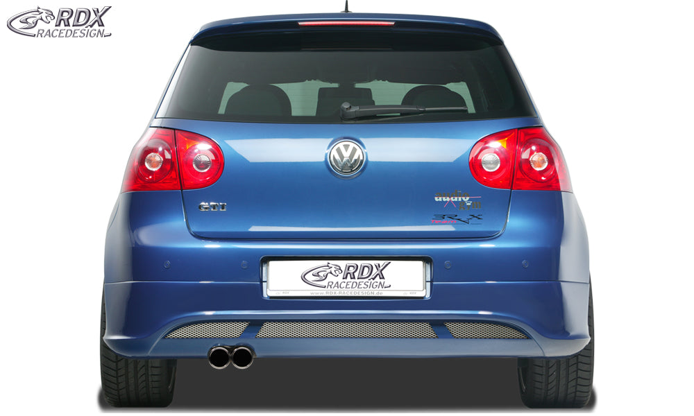 RDX Heckansatz für VW Golf 5 "V2" mit Endrohrausfräsung links Heckschürze Heck