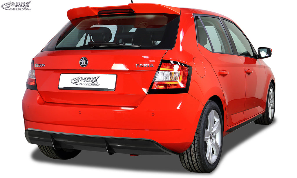 RDX Heckansatz für SKODA Fabia 3 (5J/NJ) 2014-2019 Diffusor Heckblende Heckdiffusor