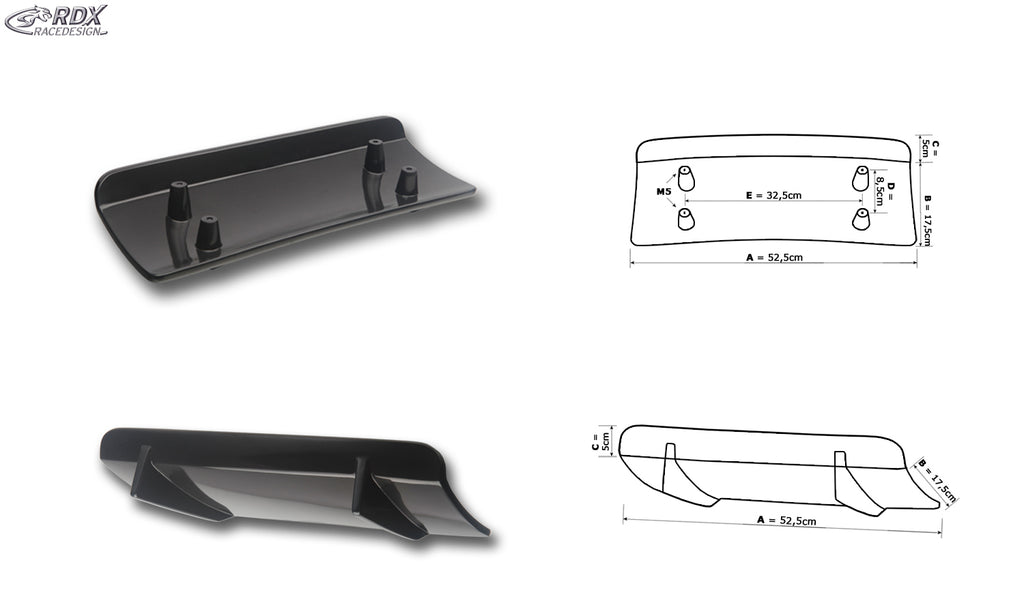 RDX Heckdiffusor U-Diff für OPEL Frontera & CITROEN C3 Aircross (C / 2024+) Diffusor Heck Ansatz
