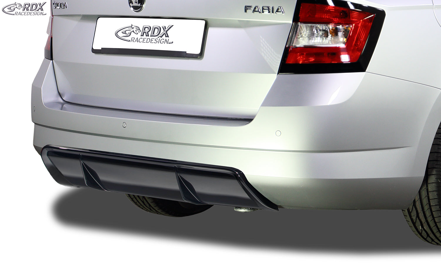 RDX Heckansatz für SKODA Fabia 3 Combi (5J/NJ) 2014-2019 Diffusor Heckblende Heckdiffusor