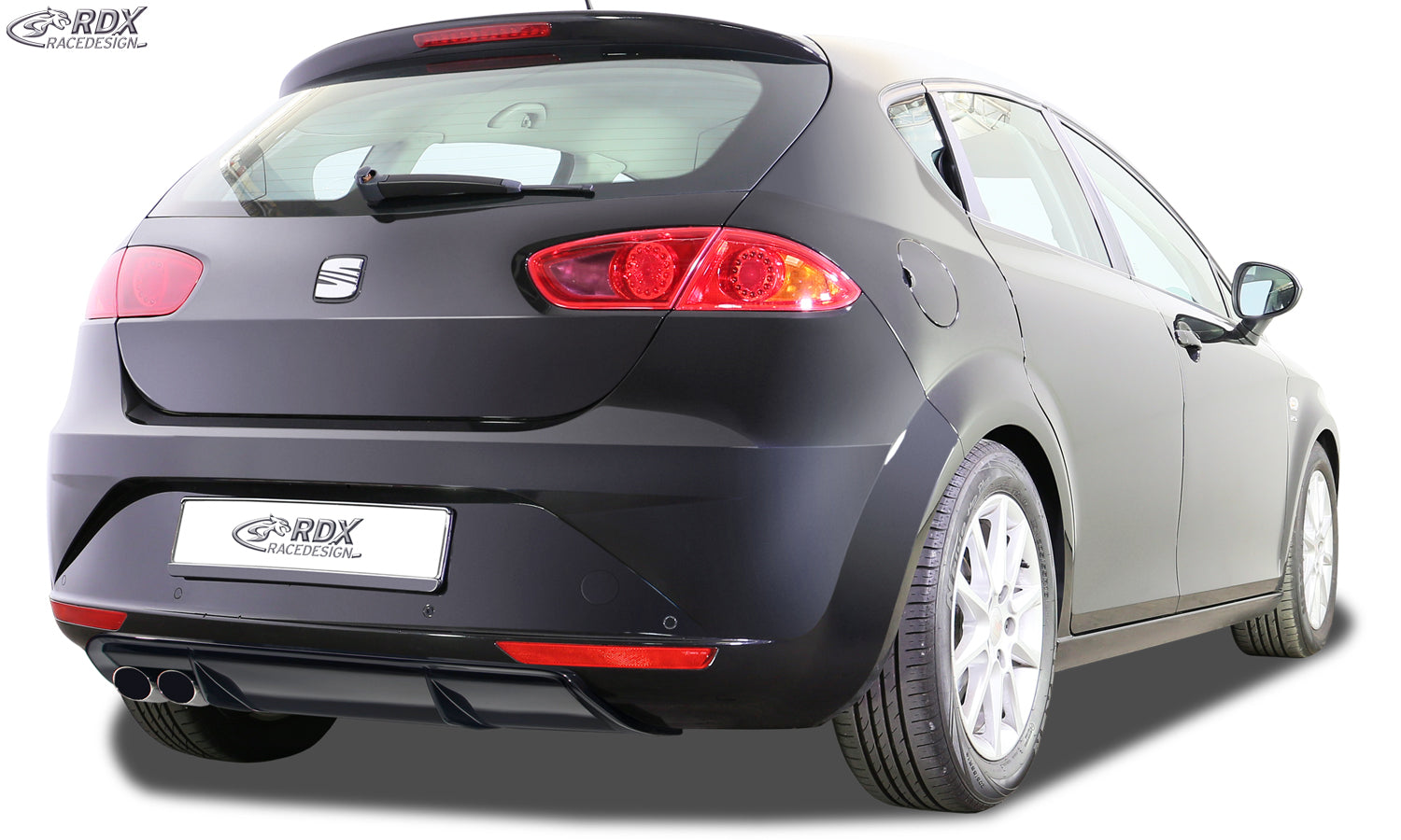 RDX Heckansatz für SEAT Leon 1P Facelift (2009+) Diffusor Heckblende Heckdiffusor