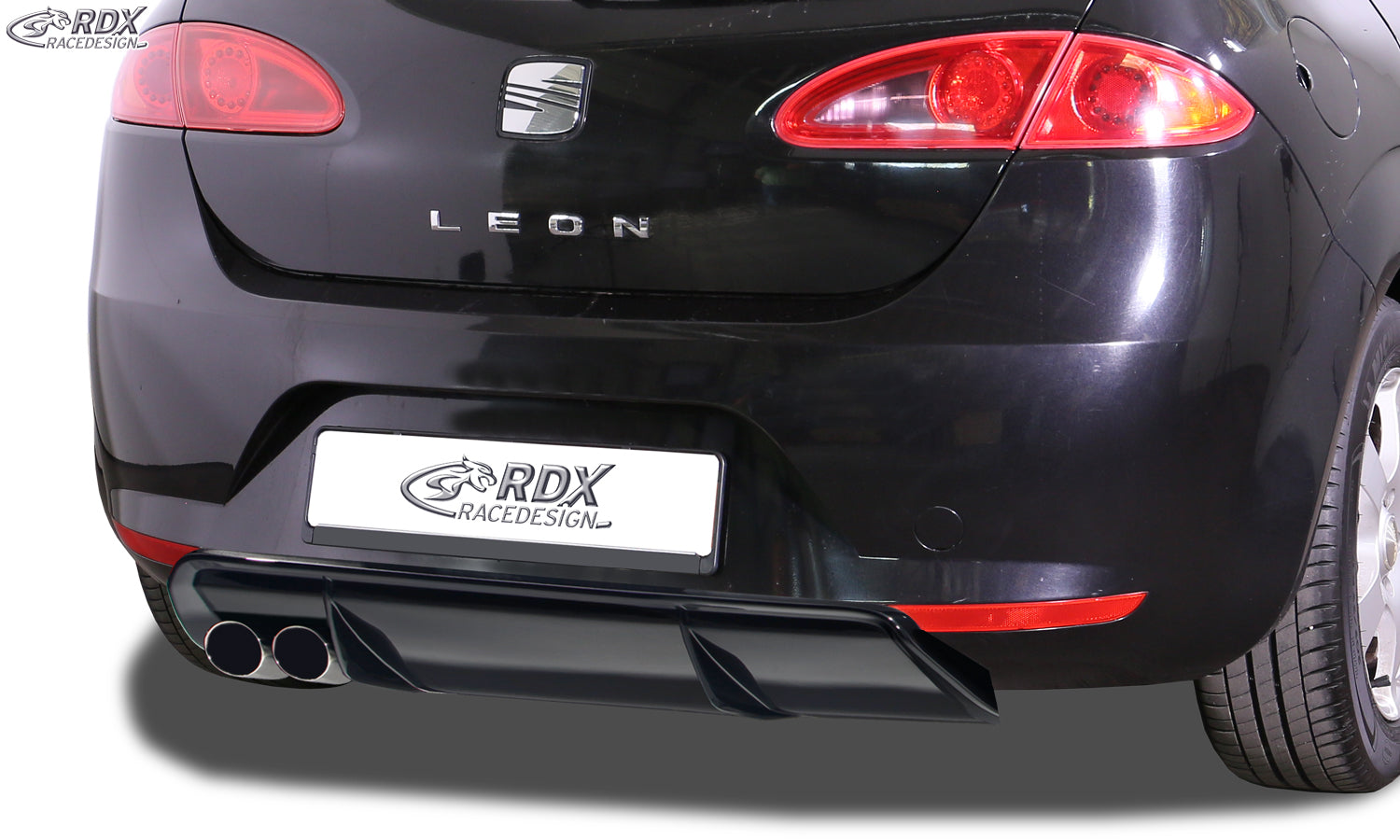 RDX Heckansatz für SEAT Leon 1P (-2009) Diffusor Heckblende Heckdiffusor