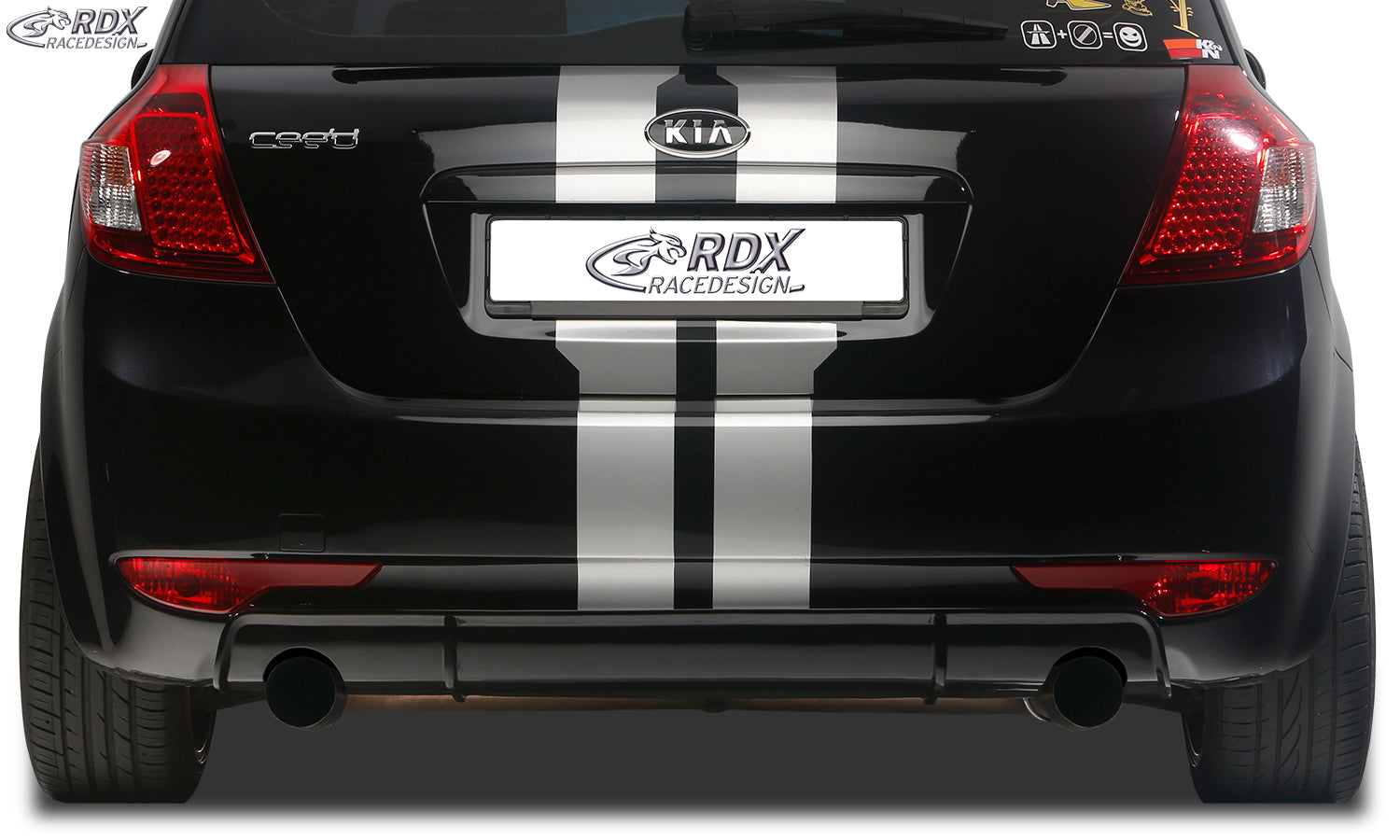 RDX Heckansatz für KIA Ceed Typ ED Diffusor Heckblende Heckdiffusor