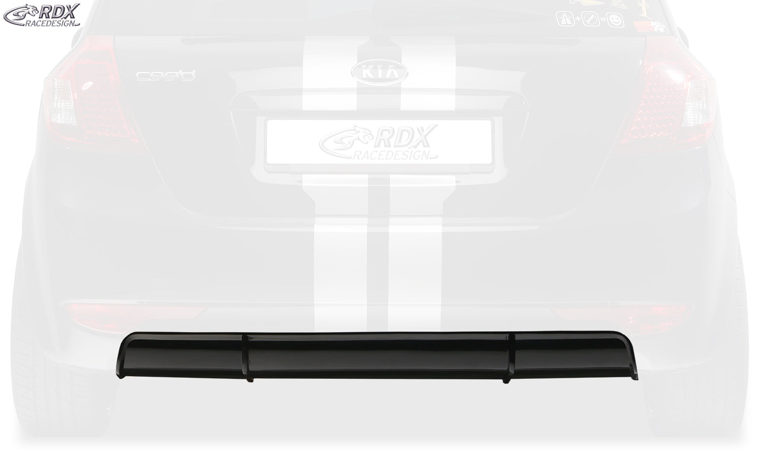 RDX Heckansatz für KIA Ceed Typ ED Diffusor Heckblende Heckdiffusor