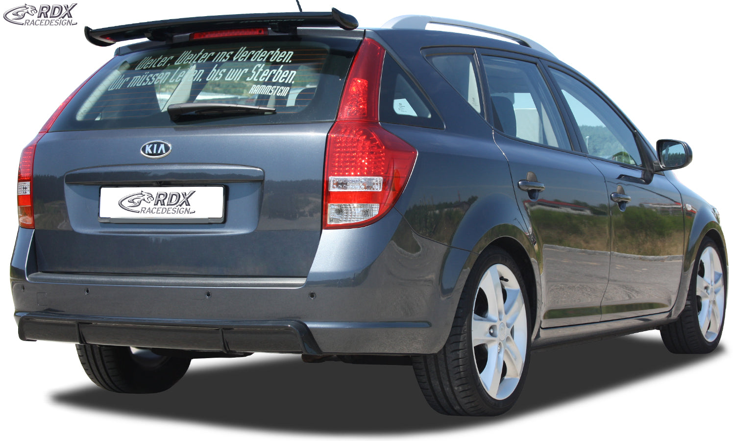 RDX Heckansatz für KIA Ceed Typ ED SW Diffusor Heckblende Heckdiffusor