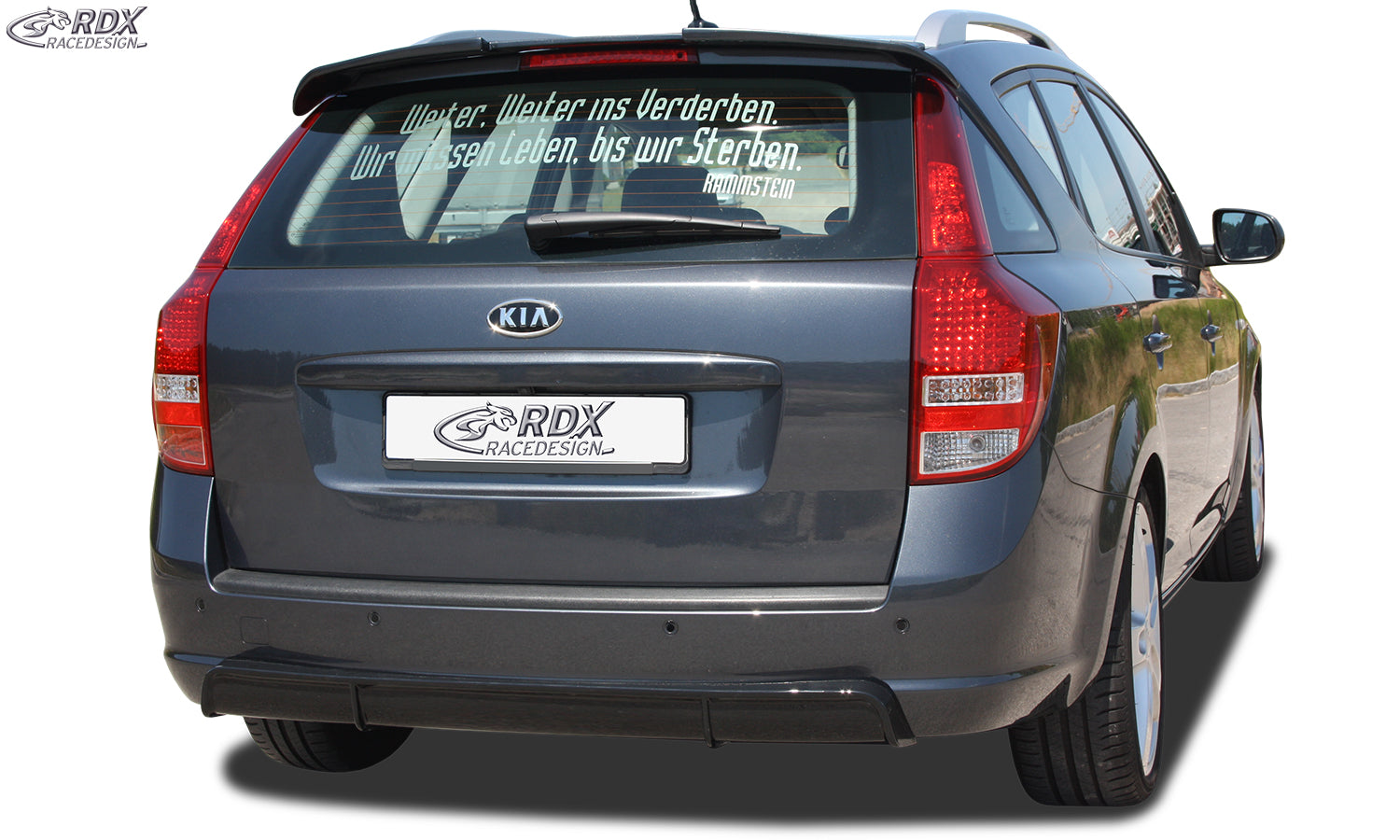 RDX Heckansatz für KIA Ceed Typ ED SW Diffusor Heckblende Heckdiffusor