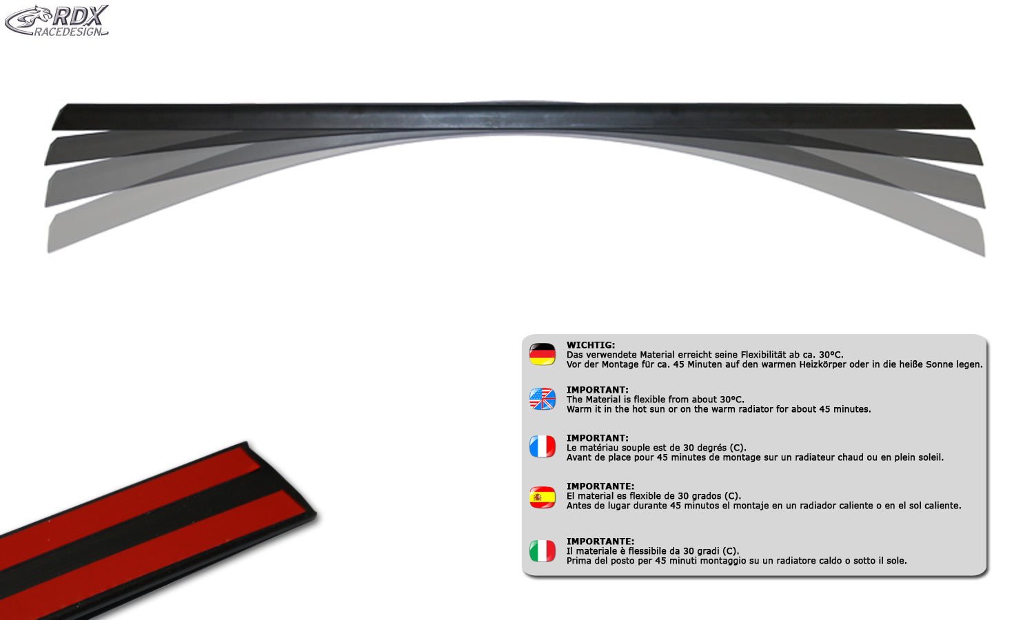 RDX Hecklippe Universal 136cm Heckklappenspoiler Heckspoiler