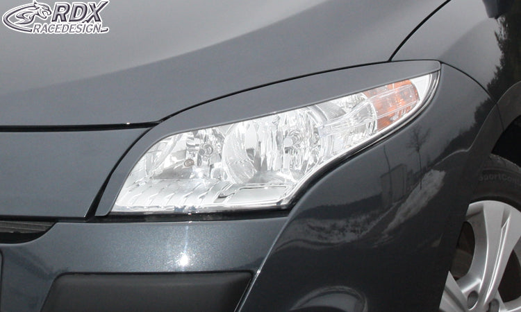 RDX Scheinwerferblenden für RENAULT Megane 3 2008-2013 SCHWARZ GLÄNZEND, Böser Blick
