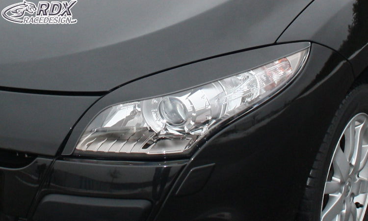 RDX Scheinwerferblenden für RENAULT Megane 3 2008-2013 SCHWARZ GLÄNZEND, Böser Blick