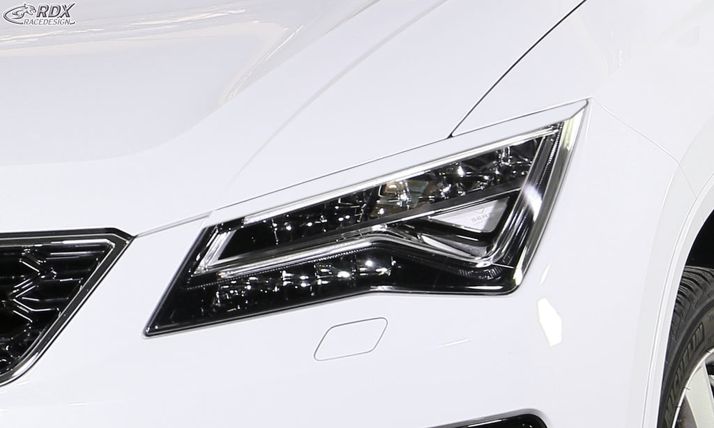 RDX Scheinwerferblenden für SEAT Ateca & CUPRA Ateca (5FP / 2016-2020) schwarz glänzend Böser Blick