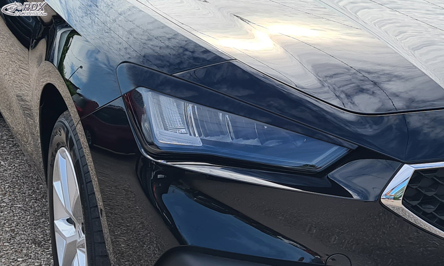 RDX Scheinwerferblenden für SEAT Leon (KL / 2020+) / SEAT Taracco (KN / 2018+) / CUPRA Leon (KL / 2020+) / CUPRA Formentor (KM / 2020+) Böser Blick