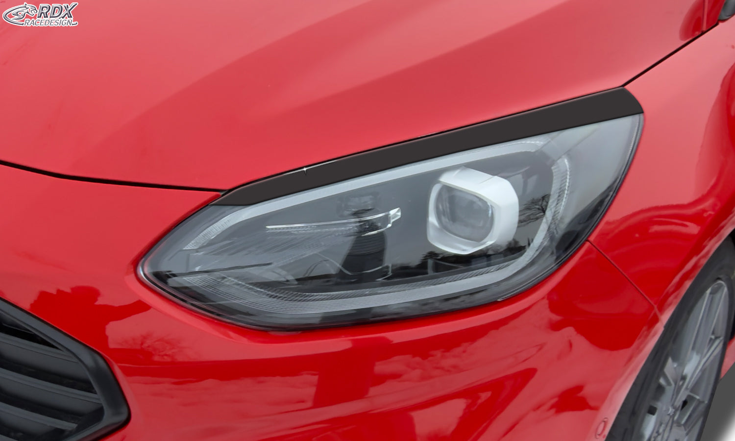 RDX Scheinwerferblenden für FORD Fiesta (MK8 / 2022-2024) LED-Matrix, schwarz glänzend Böser Blick