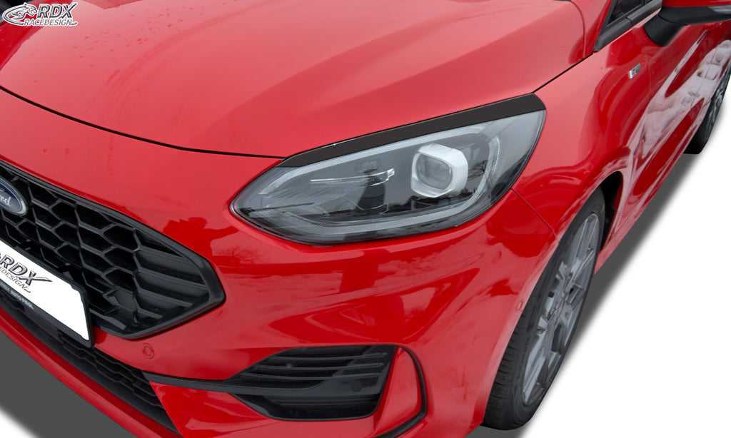 RDX Scheinwerferblenden für FORD Fiesta (MK8 / 2022-2024) LED-Matrix, schwarz glänzend Böser Blick